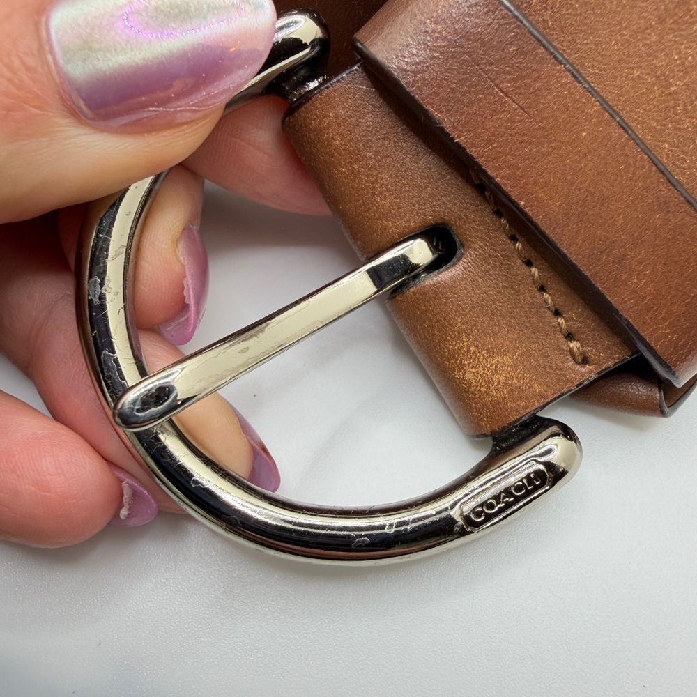 ~38" Pre-owned early 2000s COACH all leather belt in Small - Picture 12 of 12